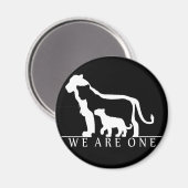 ライオンファミリー（黒版） マグネット (正面/裏面)