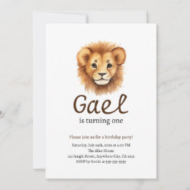 ライオンファーストキングオブザジャングル誕生日 招待状