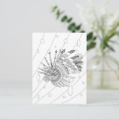 ライオンフィッシュ大人の着色はがき ポストカード (スタンド正面)