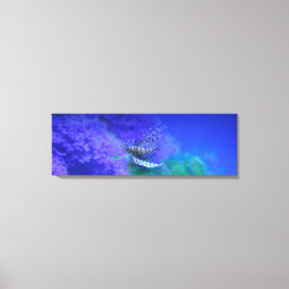 ライオンフィッシュ水族館フィッシュパープルプテロイゼブラフィッシュ キャンバスプリント