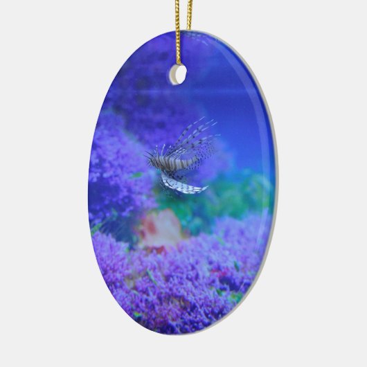 ライオンフィッシュ水族館フィッシュパープルプテロイゼブラフィッシュ セラミックオーナメント (左)