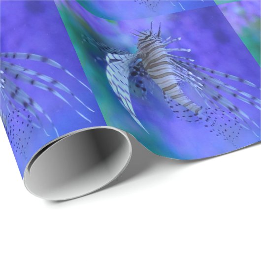 ライオンフィッシュ水族館フィッシュパープルプテロイゼブラフィッシュ ラッピングペーパー (ロールコーナー)