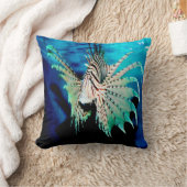 ライオンフィッシュ美しい クッション (ブランケット)