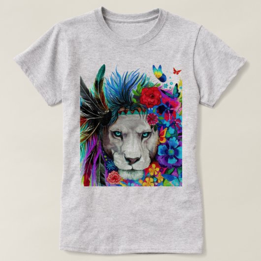 ライオンフローラデザイン Tシャツ (デザイン正面)
