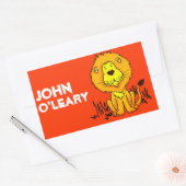 ライオンブックプレート名orange id labelシール 長方形シール (封筒)