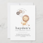 ライオンブラウン風船 – ONE 招待状 (正面)