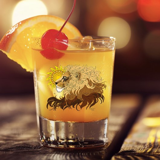 ライオンブラックイエローマンダラサン ショットグラス