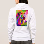 ライオンプリスカラフルマティックポップ・アートのアートデザイン-62501 パーカ (裏面)