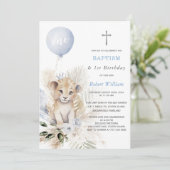 ライオンプリンスファースト誕生日とバプテスマ 招待状 (スタンド正面)