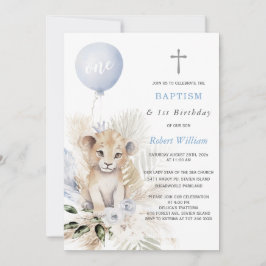 ライオンプリンスファースト誕生日とバプテスマ 招待状