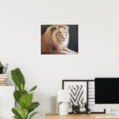 ライオンプリント ポスター (ホームオフィス)