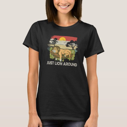 ライオンプリン疲れたライオン Tシャツ (正面)
