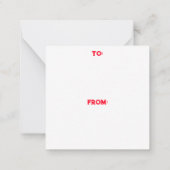 ライオンプンキッズクラスルームのバレンタインカード ノートカード (裏面)