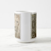 ライオンヘッドアニマルキングエレガントトレンディーテンプレート コーヒーマグカップ (中央)