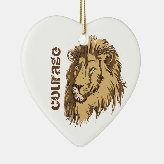 ライオンヘッドカスタムオーナメント勇気 セラミックオーナメント (右)