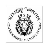 ライオンヘッドクラウンネーム差出人住所 セルフインキングスタンプ (デザイン)