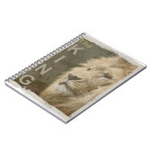 ライオンヘッドザキングポップ・アートのアート写真テンプレート ノートブック (左側)