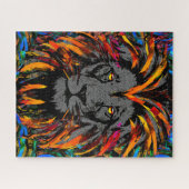 ライオンヘッドジグソーパズル |オレンジライオンパズル ジグソーパズル (横)