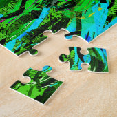 ライオンヘッドジグソーパズル | グリーンライオンパズル ジグソーパズル (側面)