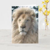 ライオンヘッド'ハッピーバースデー'カード カード (黄色い花)