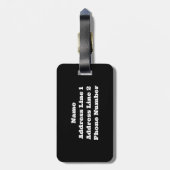 ライオンヘッドホランドミニロップバニーウサギ ラゲッジタグ (裏面縦)