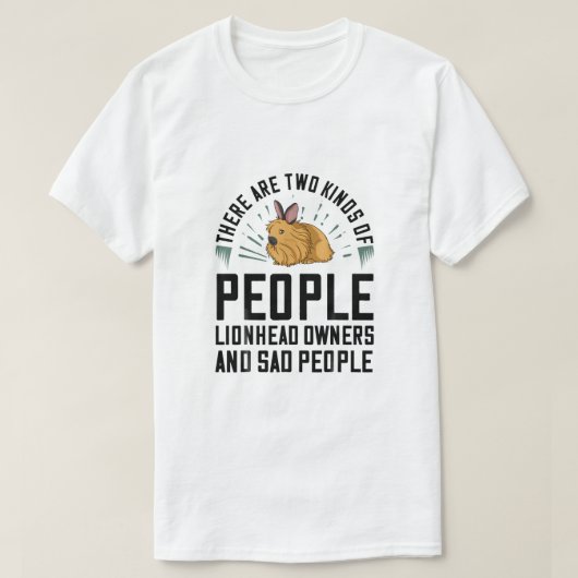 ライオンヘッドラビットギフトバニーおもしろい Tシャツ (デザイン正面)