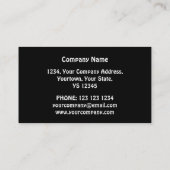 ライオンヘッドレッドビジネスカードブラック 名刺 (裏面)