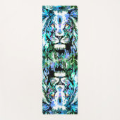 ライオンヘッド – ライオンポートレートスケッチ – 野生生物 ヨガマット (正面)