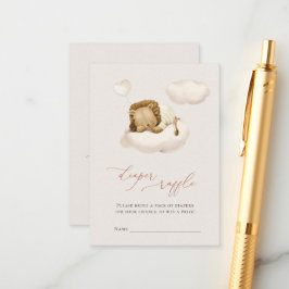 ライオンベビークラウドバルーンおむつラッフルチケット エンクロージャーカード