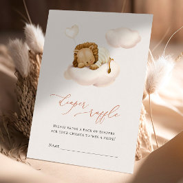 ライオンベビークラウドバルーンおむつラッフルチケット ノートカード