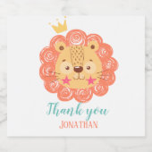 ライオンベビーシャワークラシックラウンドステッカー リキュールボトルラベル (シングルラベル)