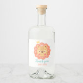 ライオンベビーシャワークラシックラウンドステッカー リキュールボトルラベル (正面)