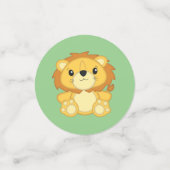 ライオンベビーシャワーグリーン コンフェッティ (スモール正面)