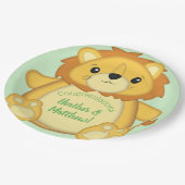 ライオンベビーシャワーサファリ ペーパープレート (アングル)