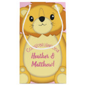 ライオンベビーシャワーピンク スモールペーパーバッグ (裏面)