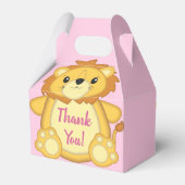 ライオンベビーシャワーピンク フェイバーボックス (裏面サイド)