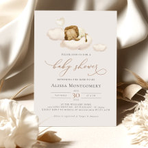 ライオンベビーシャワー招待状