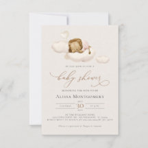 ライオンベビーシャワー招待状