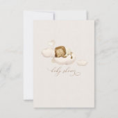 ライオンベビーシャワー招待状 招待状 (裏面)