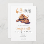 ライオンベビーシャワー招待状 招待状 (正面/裏面)