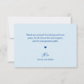 ライオンベビーブルー1歳の誕生日 サンキューカード (裏面)