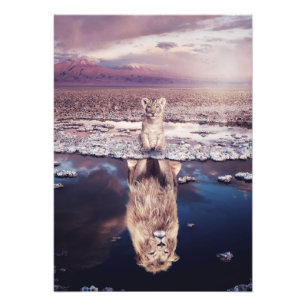 ライオンベビーライオンが成長する フォトプリント           