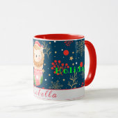 ライオンホリデーカスタマイズ文字と名前 マグカップ (正面右)