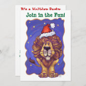 ライオンホリデーパーティ招待状 招待状 (正面/裏面)