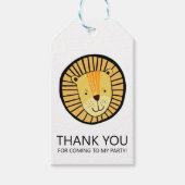 ライオンボーイズ誕生日パーティーありがとう ギフトタグ (正面)