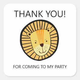 ライオンボーイズ誕生日パーティー スクエアシール