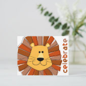 ライオンポストカード招待状 インビテーションポストカード (スタンド正面)