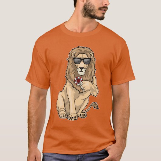 ライオンポーカーポーカーチップ Tシャツ (正面)