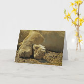 ライオンポーズ カード (黄色い花)