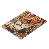 ライオンポートレートインジオメトリックアートスタイル ノートブック (左側)